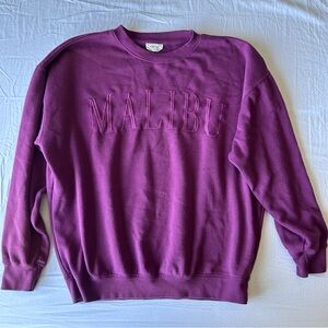 Oversized Crewneck Purple Malibu Sweater
